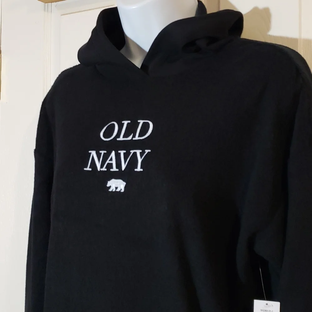 Old Navy Black pull over hoodie - Picture 3 of 10